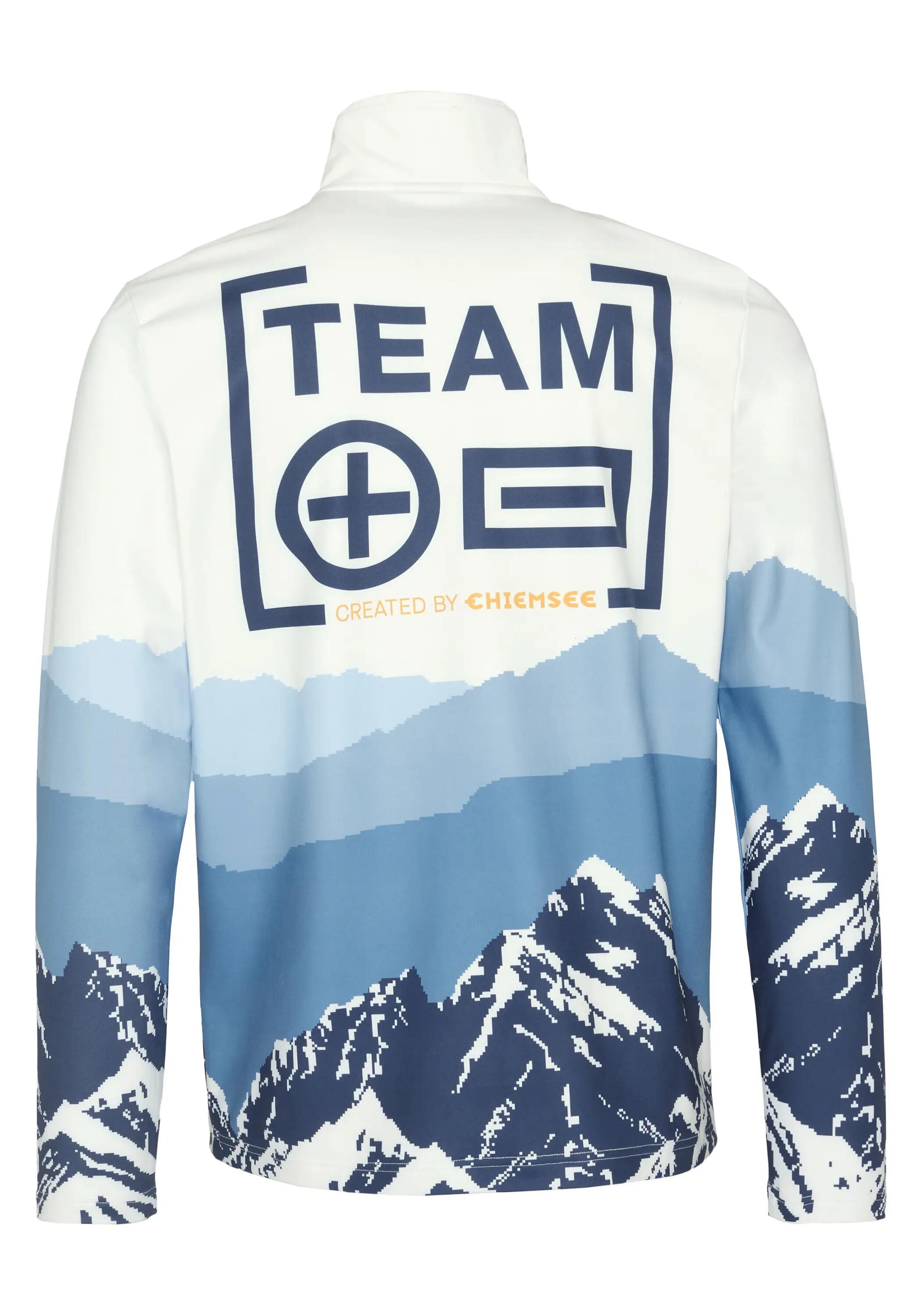 Fleecepullover mit Berglandschaft Print 2/7