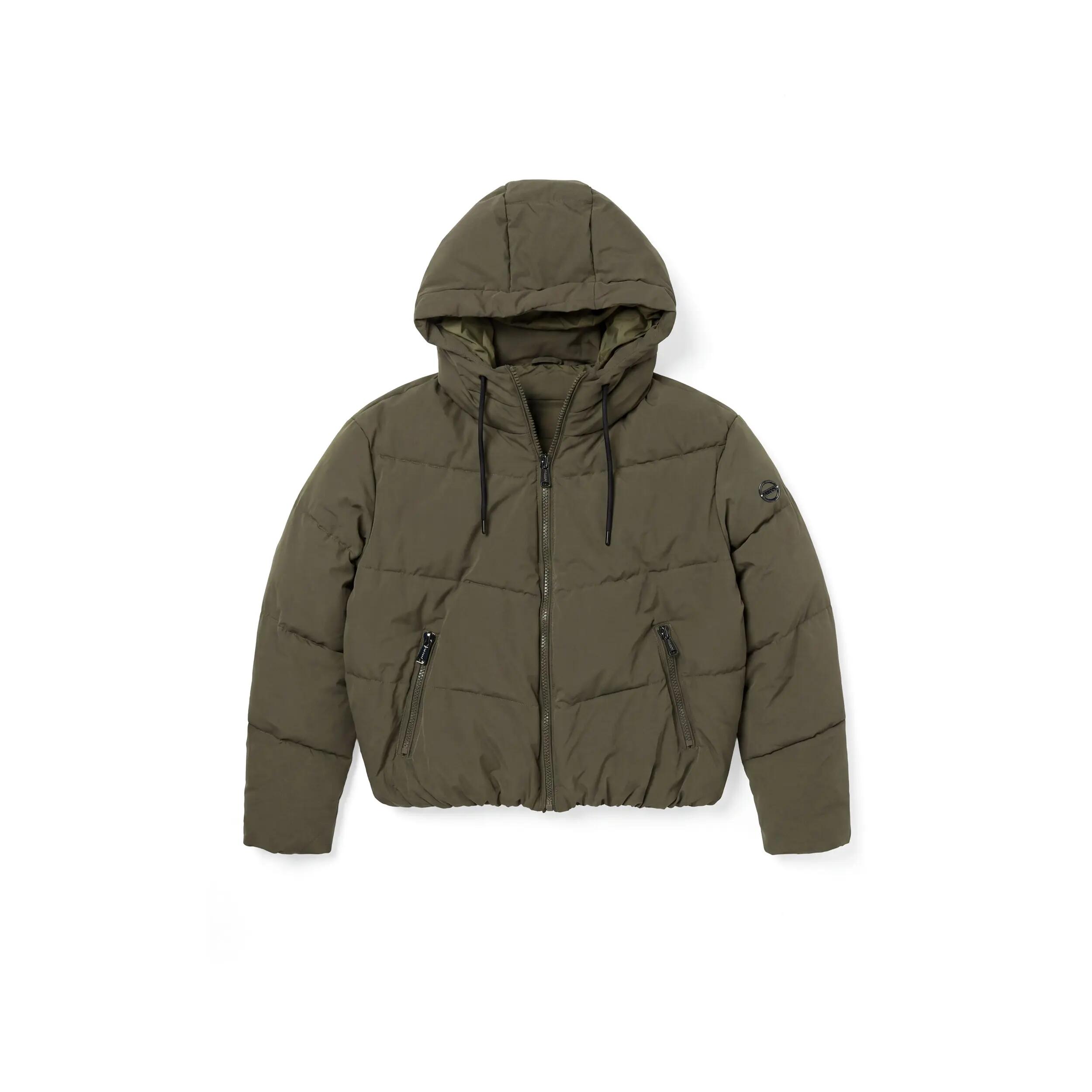 Veste coupe courte rembourrée pour femmes en tissu coupe-vent 1/6