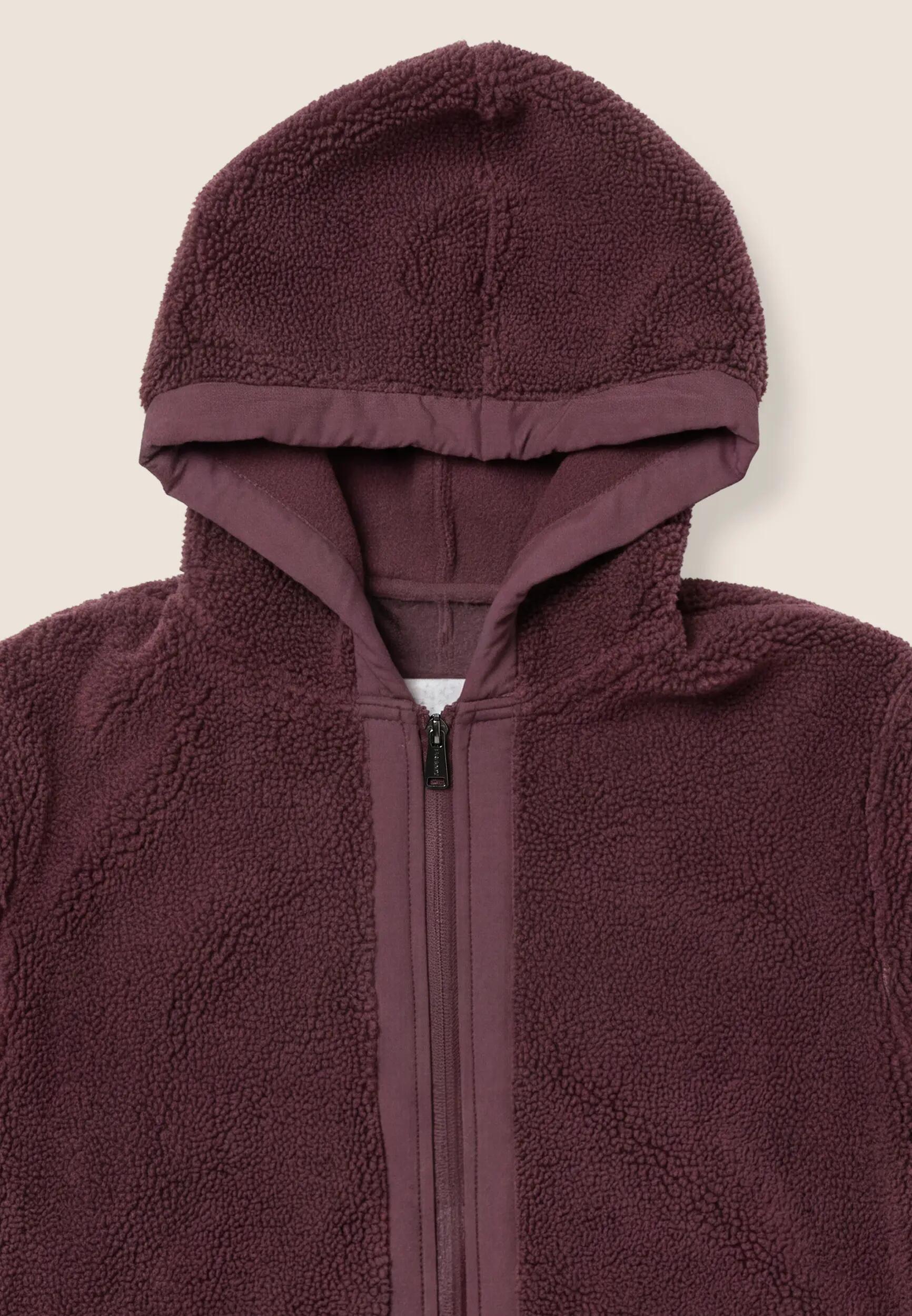 Veste pour femmes en tissu Sherpa et polaire avec fermeture zippée et capuche 7/7