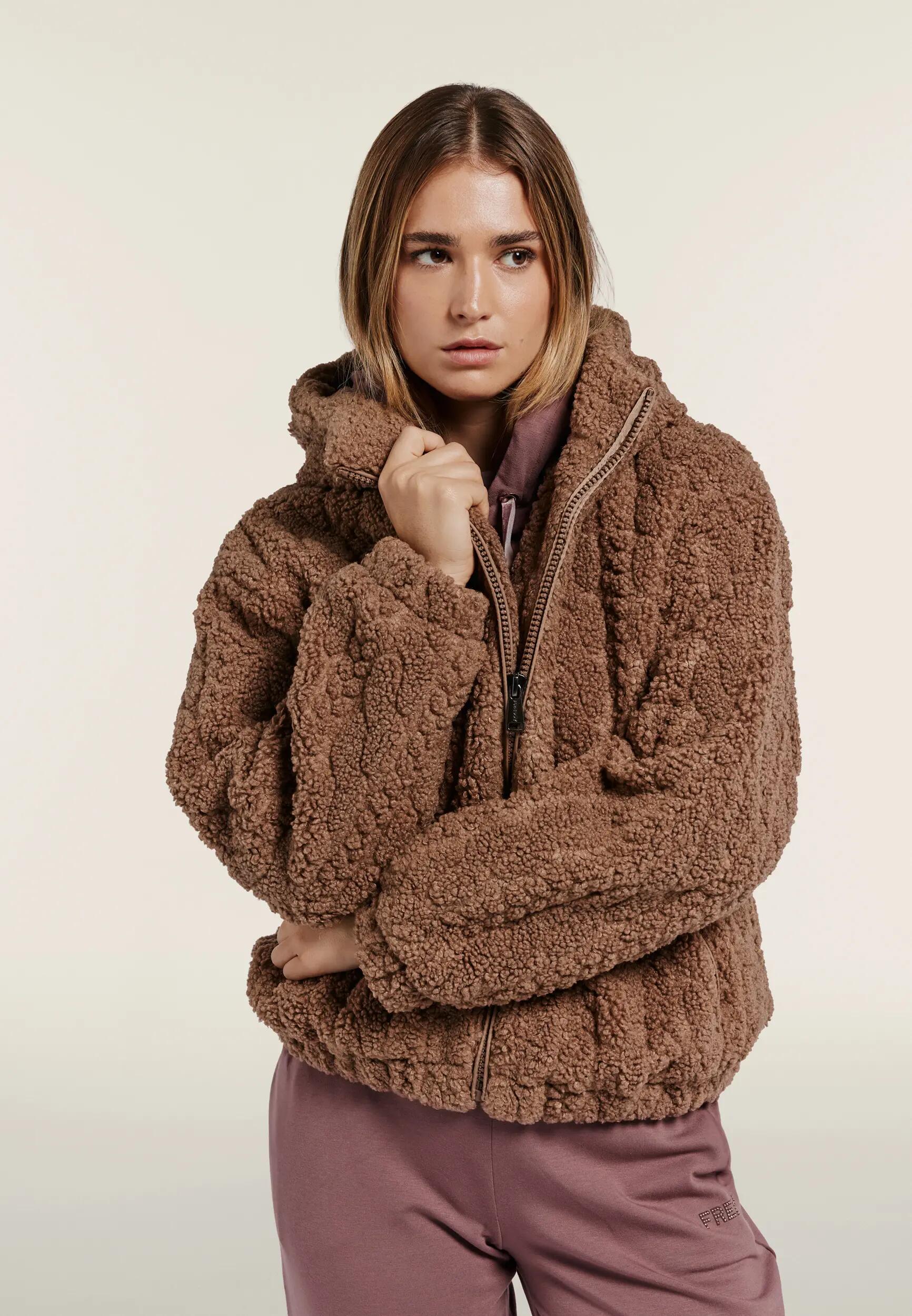 Veste à capuche en tissu Sherpa torsadée 2/6