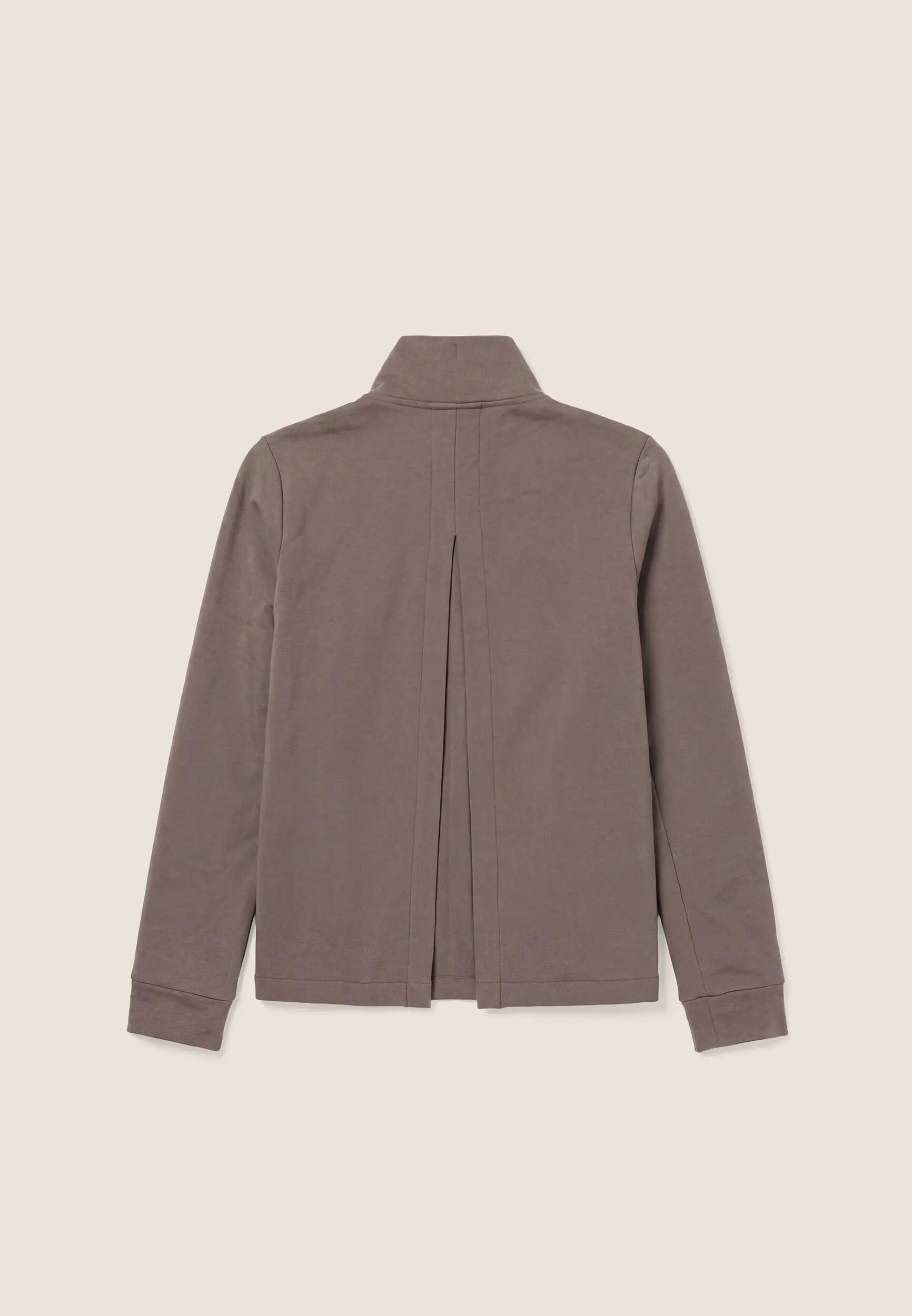 Sweat-shirt zippé à col montant pour femmes avec fente au dos 5/6