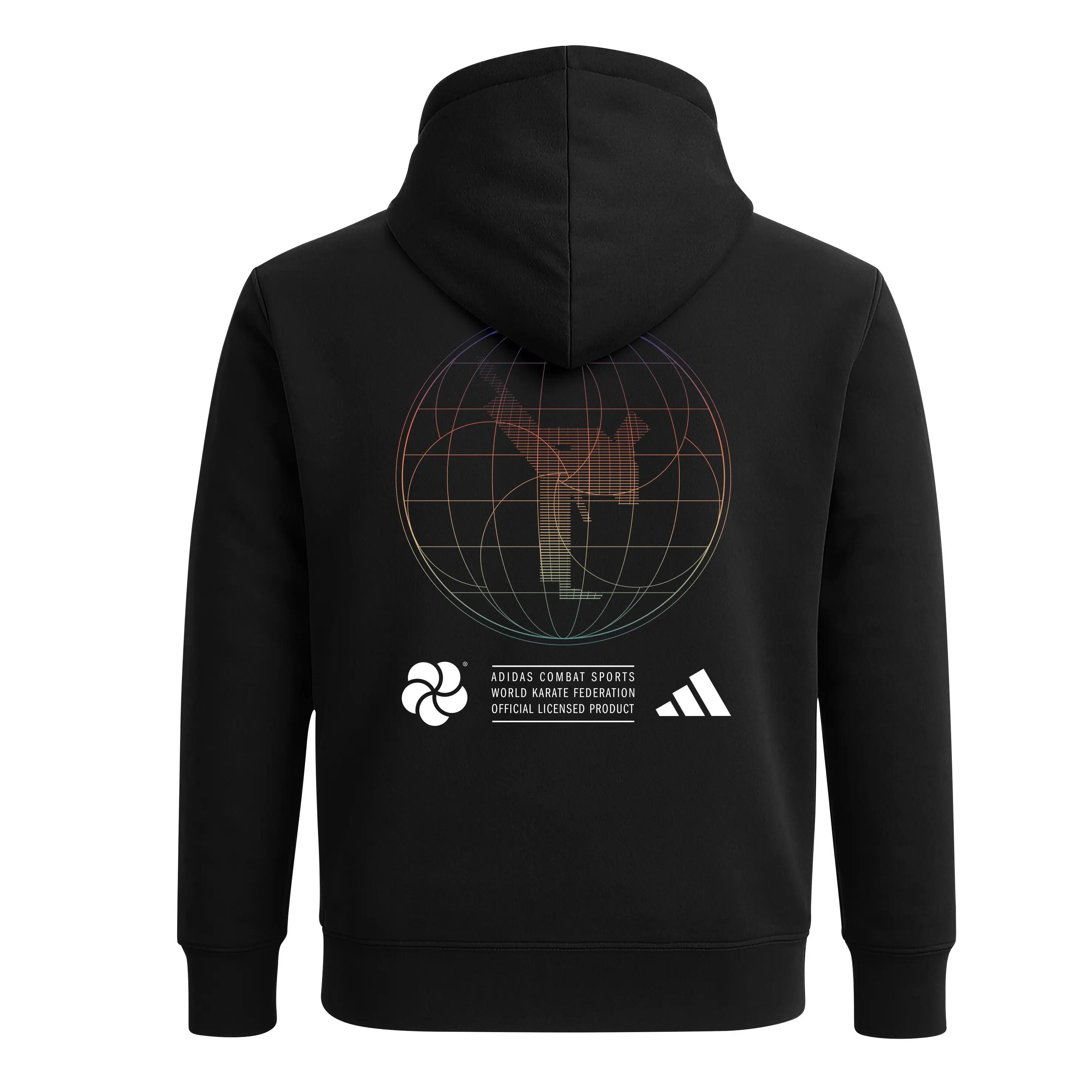 Sweat à capuche graphic line karaté officiel wkf 1/2