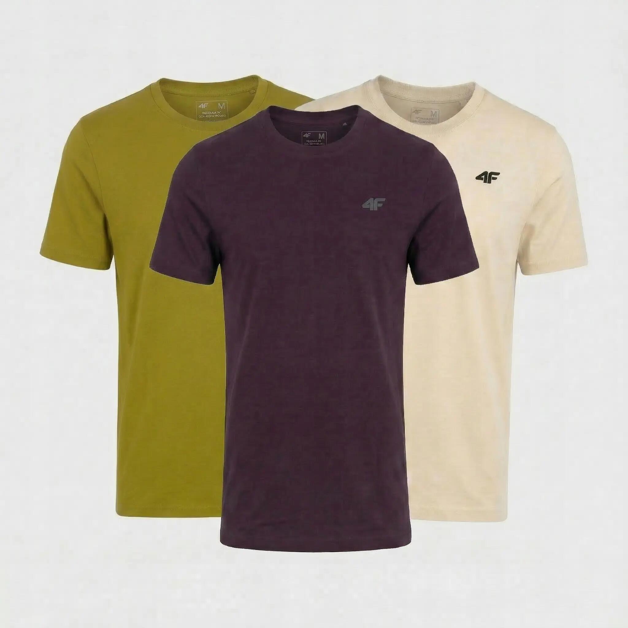 KOSZULKA MĘSKA LIMITOWANA 4F T-SHIRT KOMPLET ZESTAW 3 SZTUKI L M3948 SS26 1/8