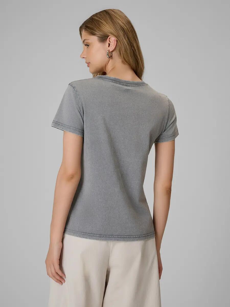 T-shirt regular z nadrukiem damski 4F 4FRSS26TTSHF4513 2/6