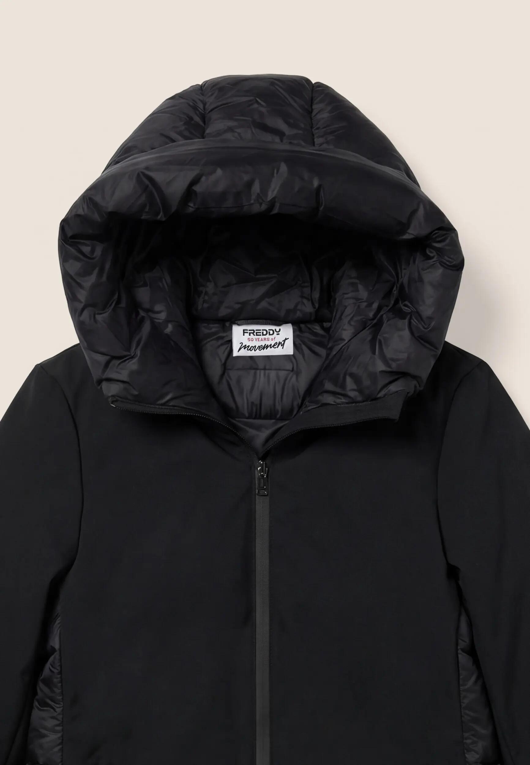 Doudoune à capuche en softshell et nylon 3/3
