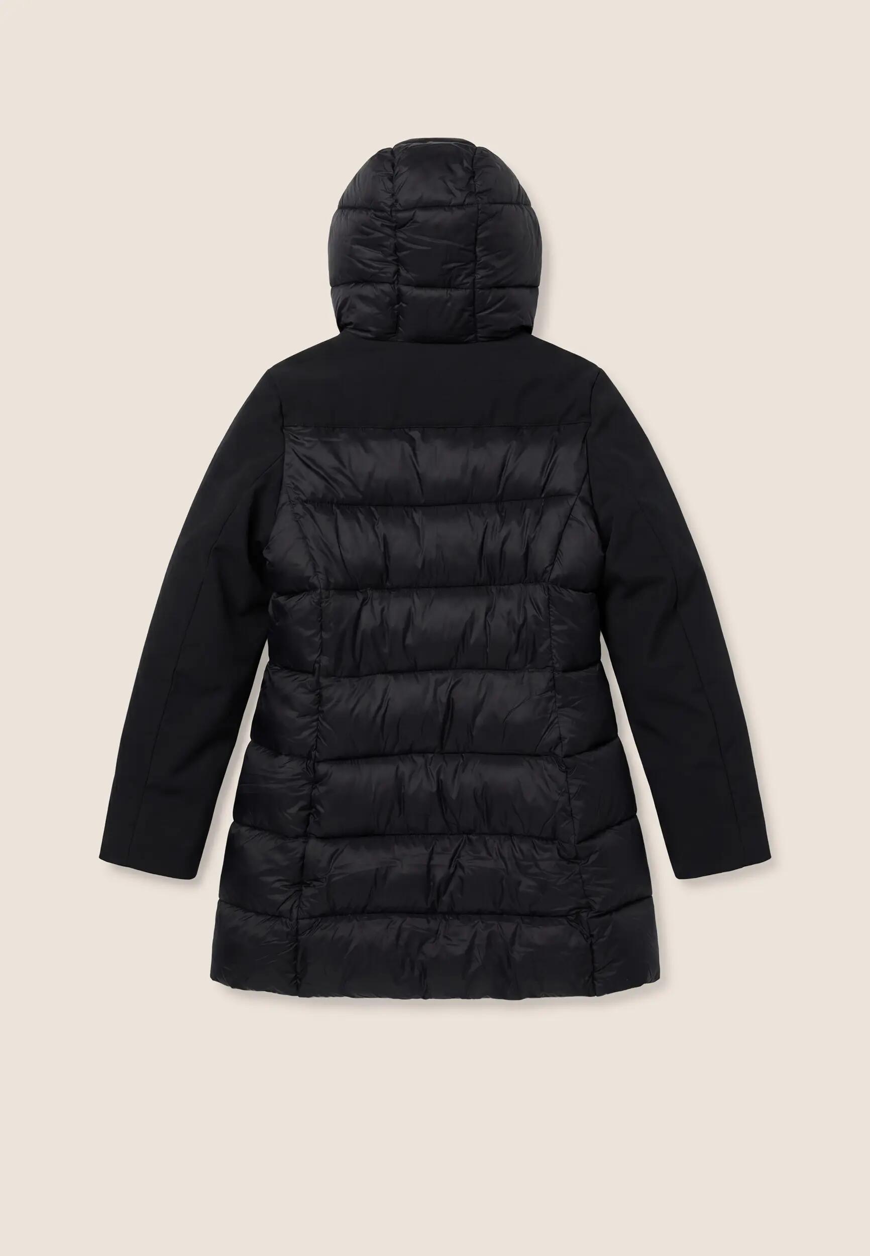Doudoune à capuche en softshell et nylon 2/3
