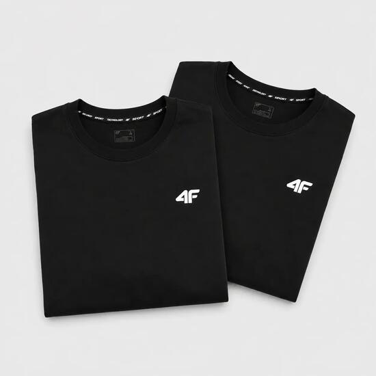 KOMPLET KOSZULEK MĘSKICH 4F ZESTAW 2PAK T-SHIRT XXL TTSHM3341 CZARNY