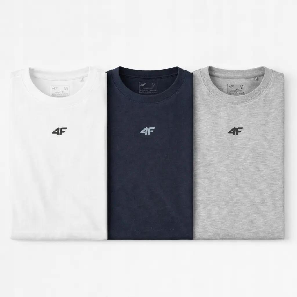 T-SHIRT MĘSKI 4F KOMPLET 3 SZTUKI KOLEKCJA LIMITOWANA XL M3947 SS26 1/8
