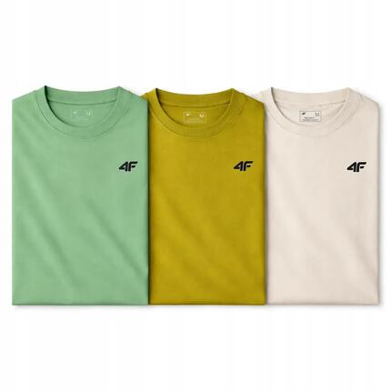 T-SHIRT MĘSKI 4F KOSZULKA LIMITOWANA KOMPLET ZESTAW 3 SZTUKI 3XL M3948 SS26
