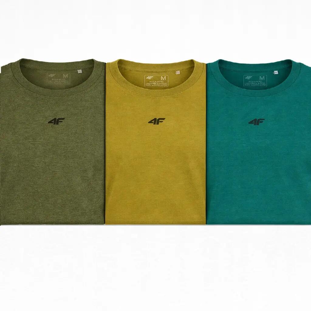 T-SHIRT MĘSKI 4F KOSZULKA LIMITOWANA KOMPLET ZESTAW 3 SZTUKI 5XL M3947 SS26 1/8