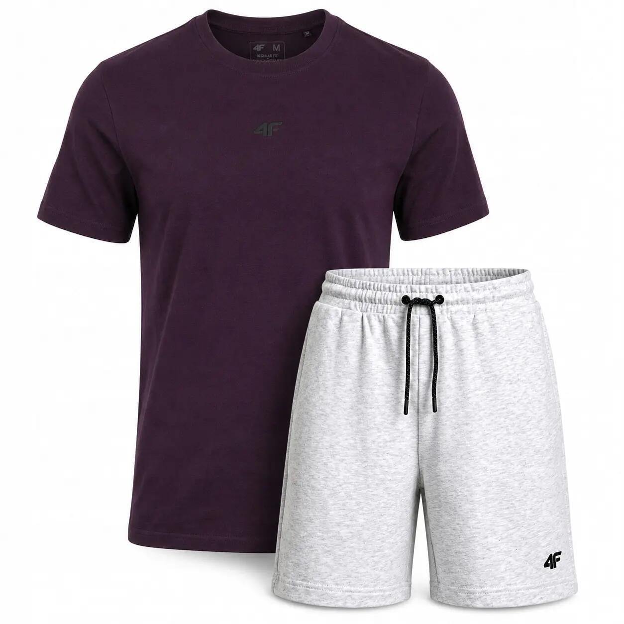 4F T-SHIRT MĘSKI + SPODENKI KOMLET ZESTAW SPORTOWY NA CO DZIEŃ XL SS26 2/8