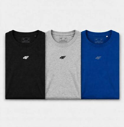 T-SHIRT MĘSKI 4F KOMPLET 3 SZTUKI KOLEKCJA LIMITOWANA XXL M3947 SS26