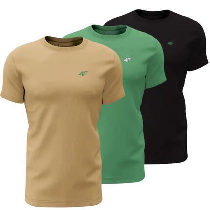 T-shirt męski (ZESTAW KOSZULEK 3 SZT.) 4F 4FWSS26TTSHM4481