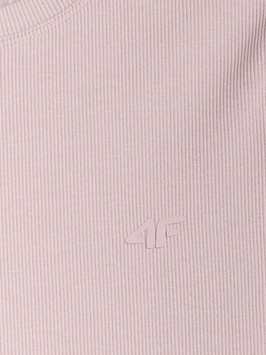 T-shirt slim prążkowany damski 4F 4FRSS26TTSHF3629 6/6