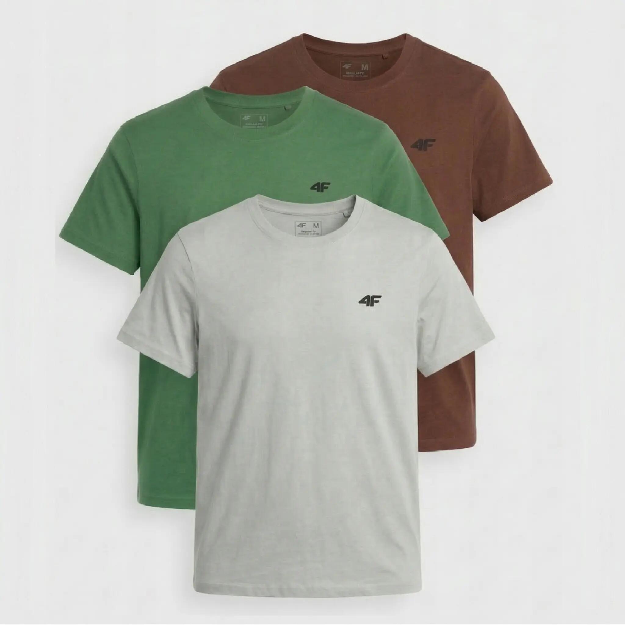 T-SHIRT MĘSKI 4F KOSZULKA LIMITOWANA KOMPLET ZESTAW 3 SZTUKI S M3948 SS26 2/9