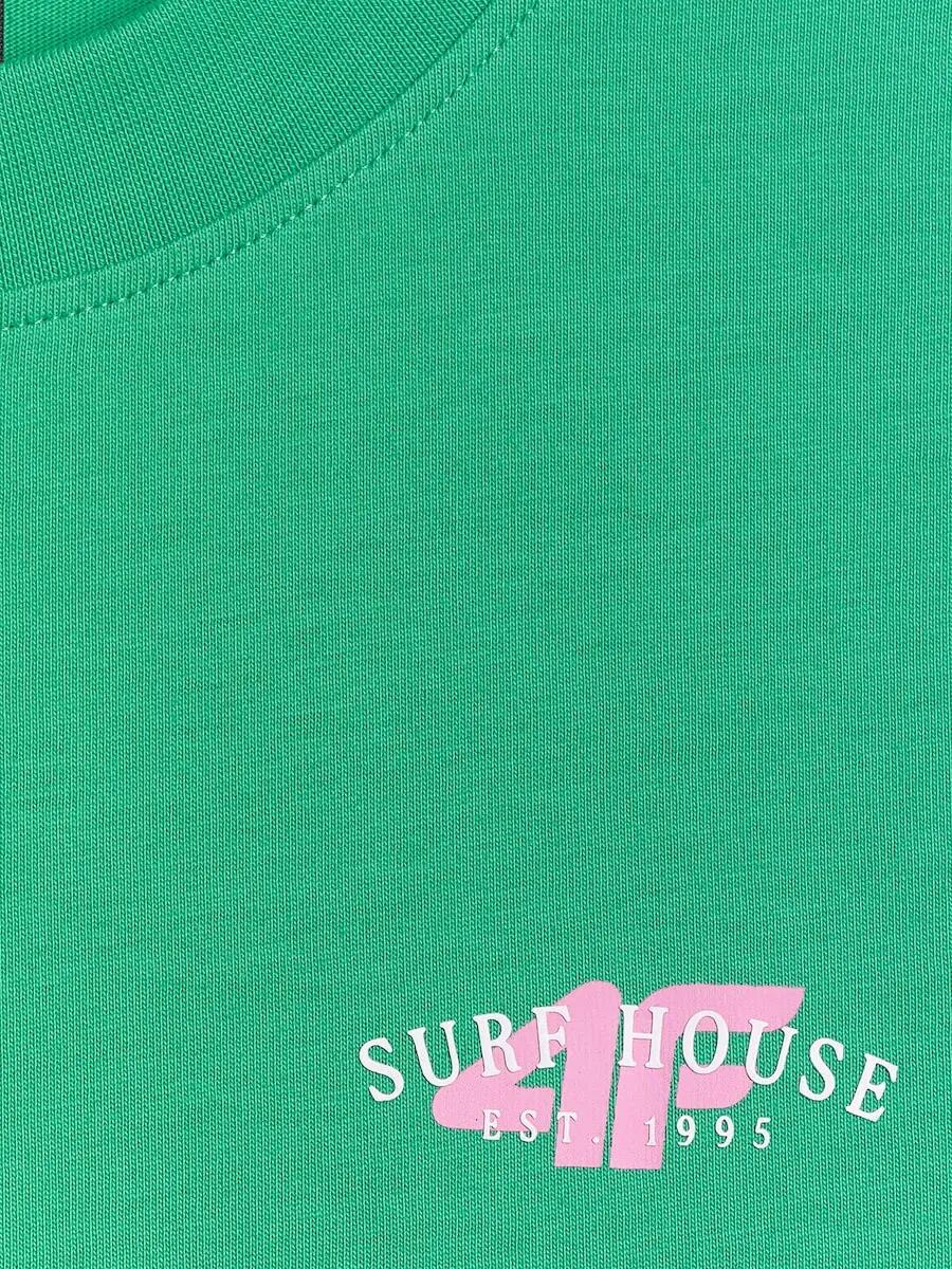 T-shirt loose z nadrukiem damski 4F 4FRSS26TTSHF4516 7/7