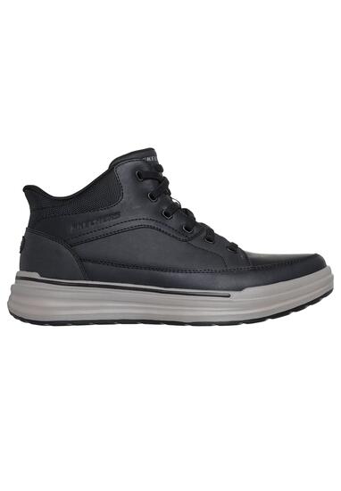 Skechers Herren Sterling Rogan Slip On Schuhe Leder Schwarz