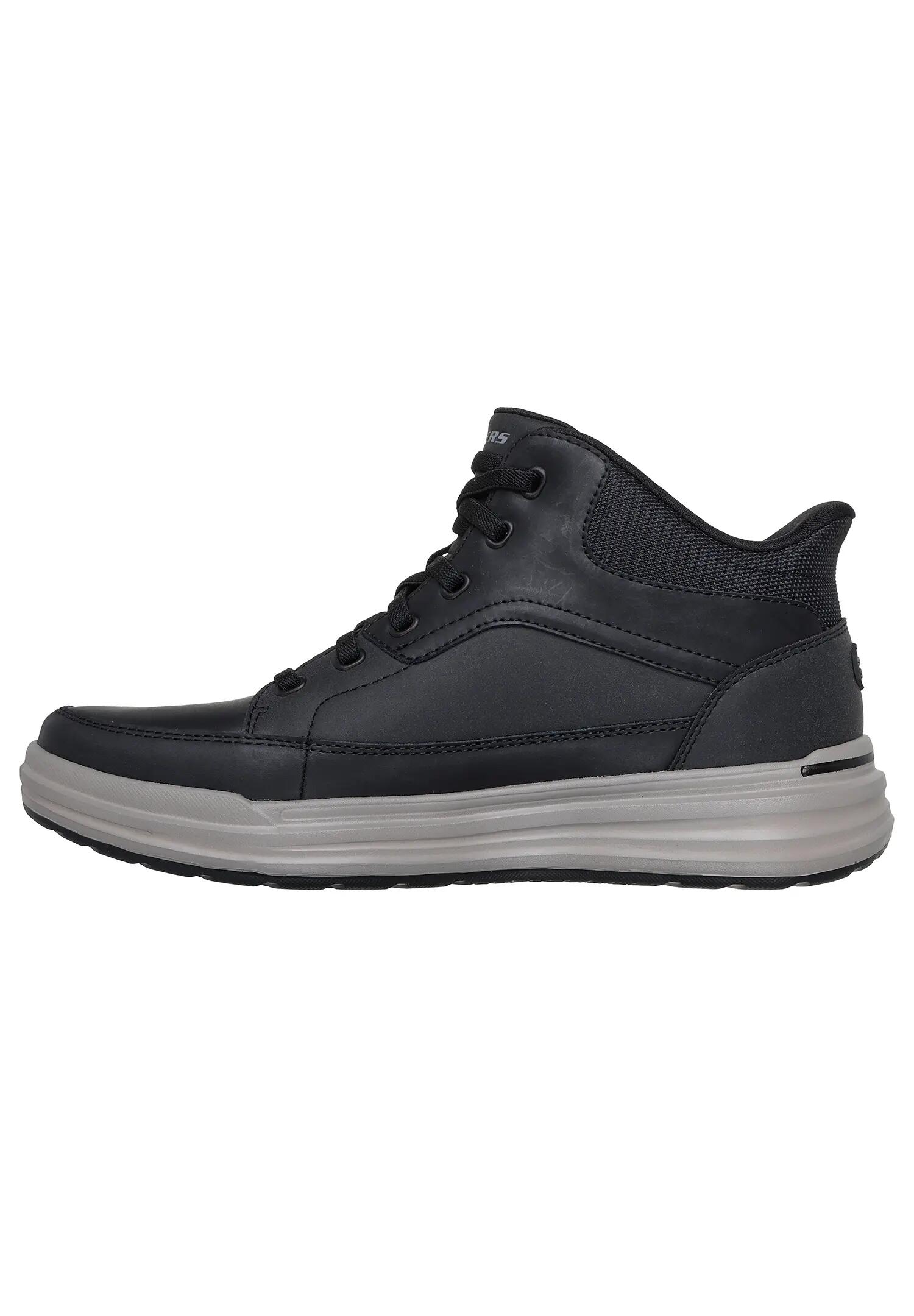 Skechers Herren Sterling Rogan Slip On Schuhe Leder Schwarz 5/5
