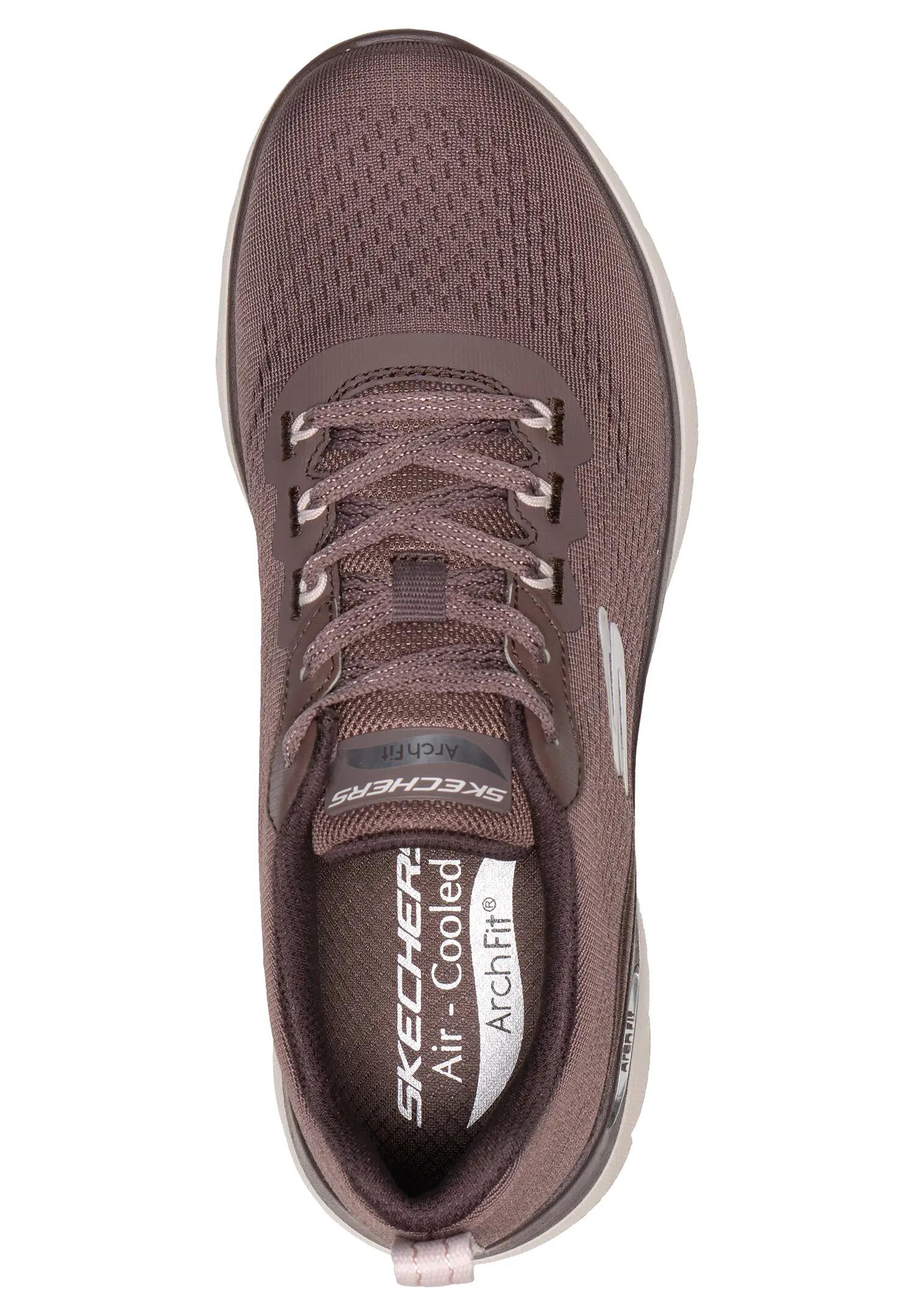 Skechers Damen Arch Fit Summits Daily Flow Sneaker Chocolate 3/4