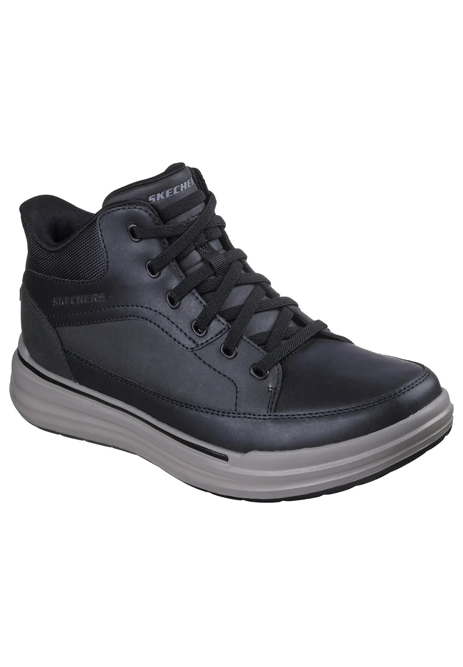 Skechers Herren Sterling Rogan Slip On Schuhe Leder Schwarz 4/5
