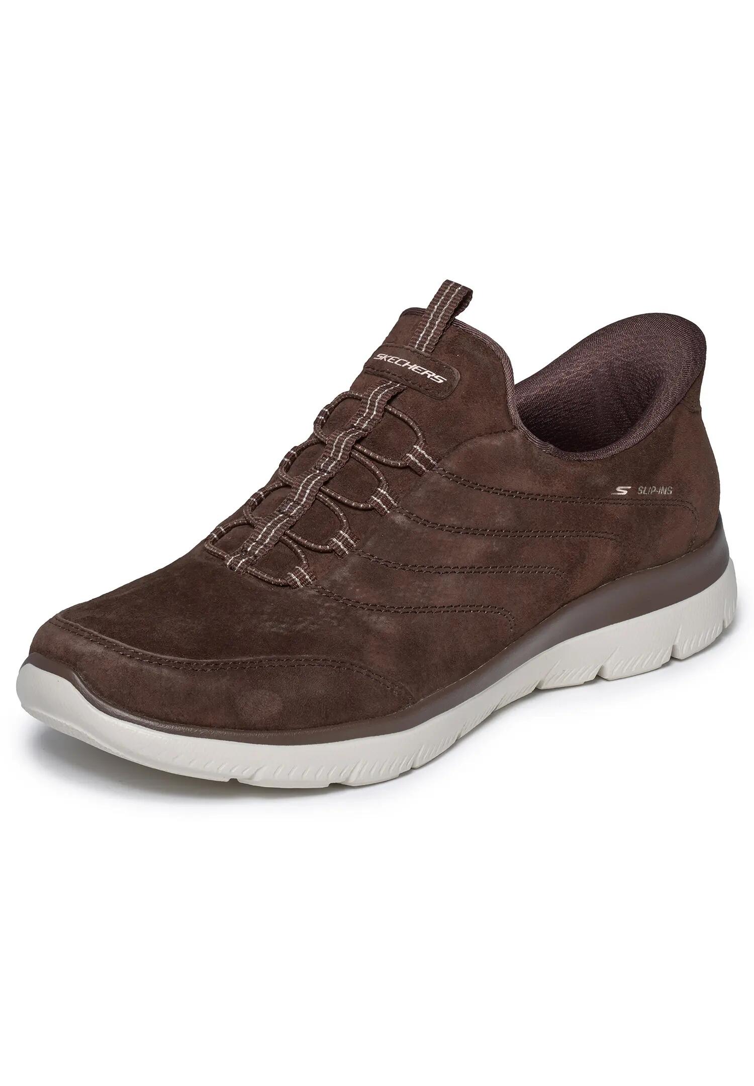 Skechers Summits Luxe Stride Sneaker Slip On Chocolate Braun 2/6