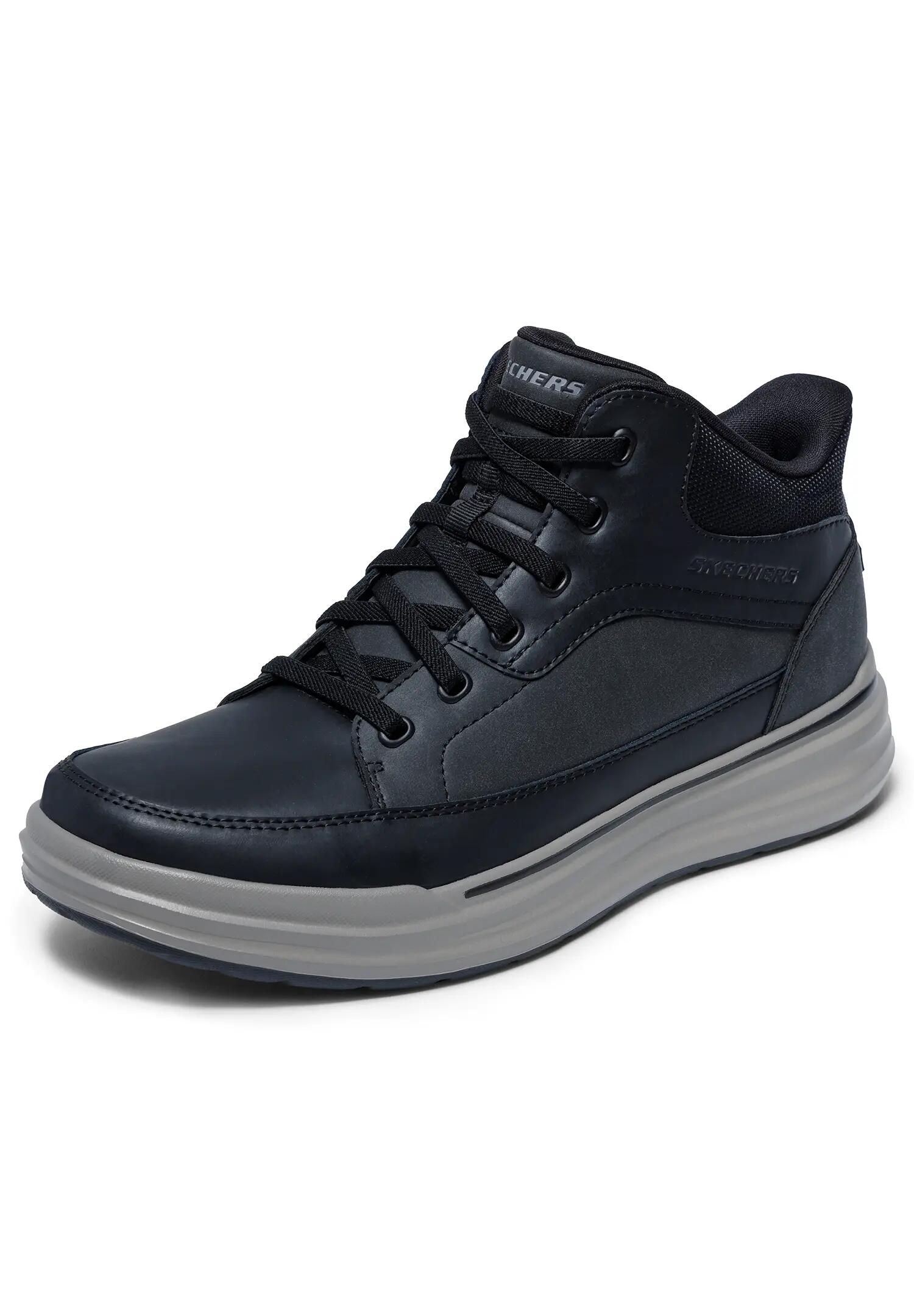 Skechers Herren Sterling Rogan Slip On Schuhe Leder Schwarz 2/5