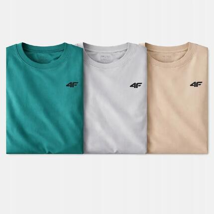 T-SHIRT MĘSKI 4F KOSZULKA LIMITOWANA KOMPLET ZESTAW 3 SZTUKI S M3948 SS26