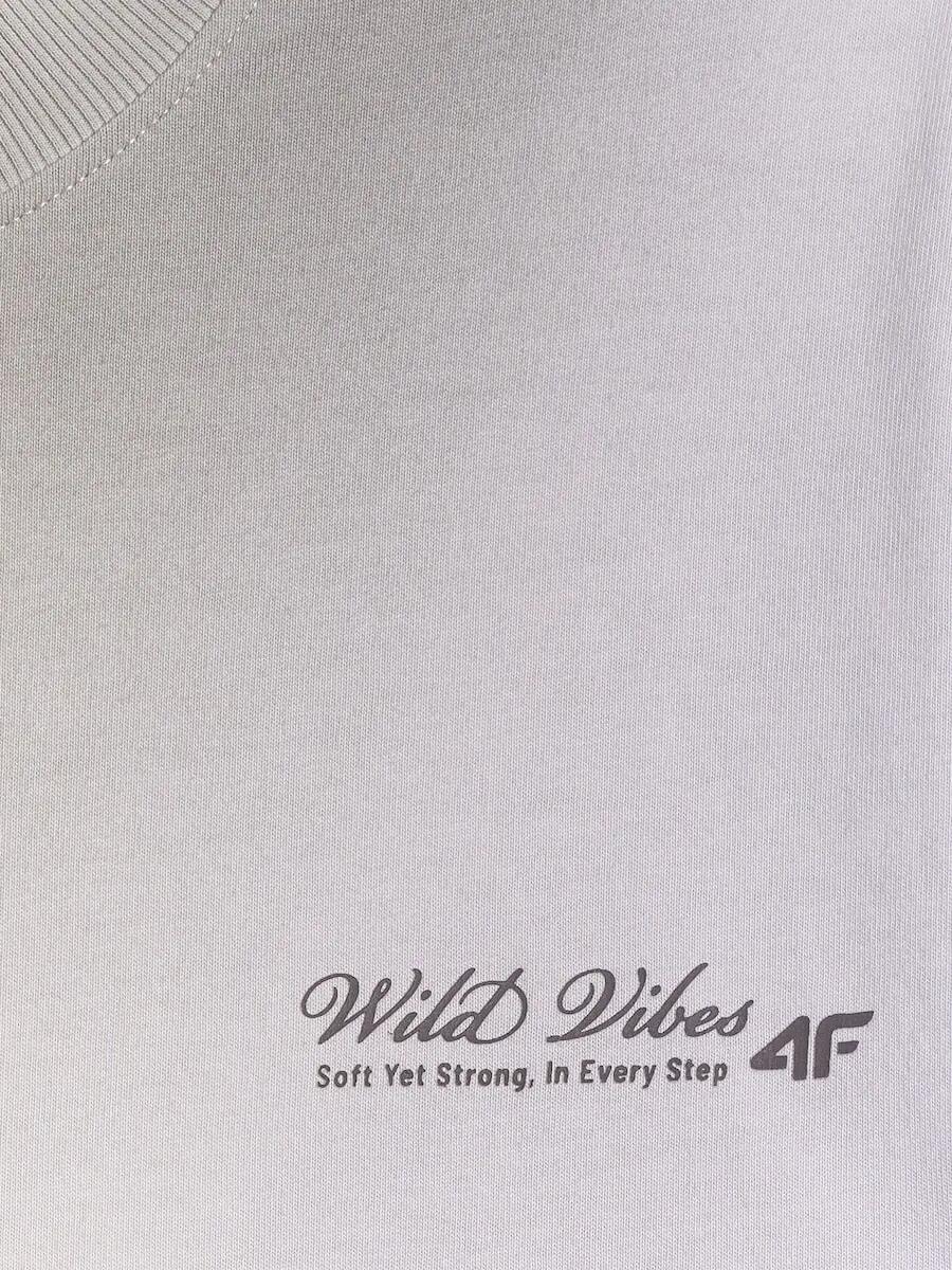 T-shirt loose z nadrukiem damski 4F 4FRSS26TTSHF4024 5/5