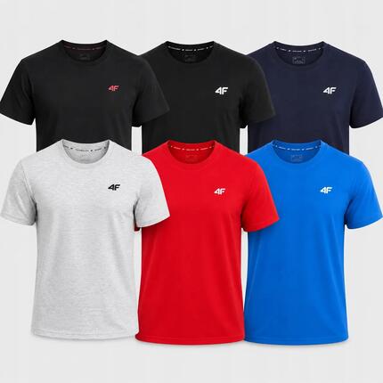 KOMPLET KOSZULEK MĘSKICH 4F ZESTAW 6PAK T-SHIRT M TTSHM3341