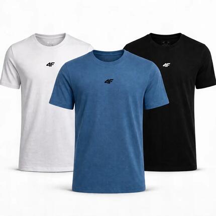 T-SHIRT MĘSKI KOSZULKA 4F ZESTAW LIMITOWANY KOMPLET 3 SZTUKI XXL M3947 SS26