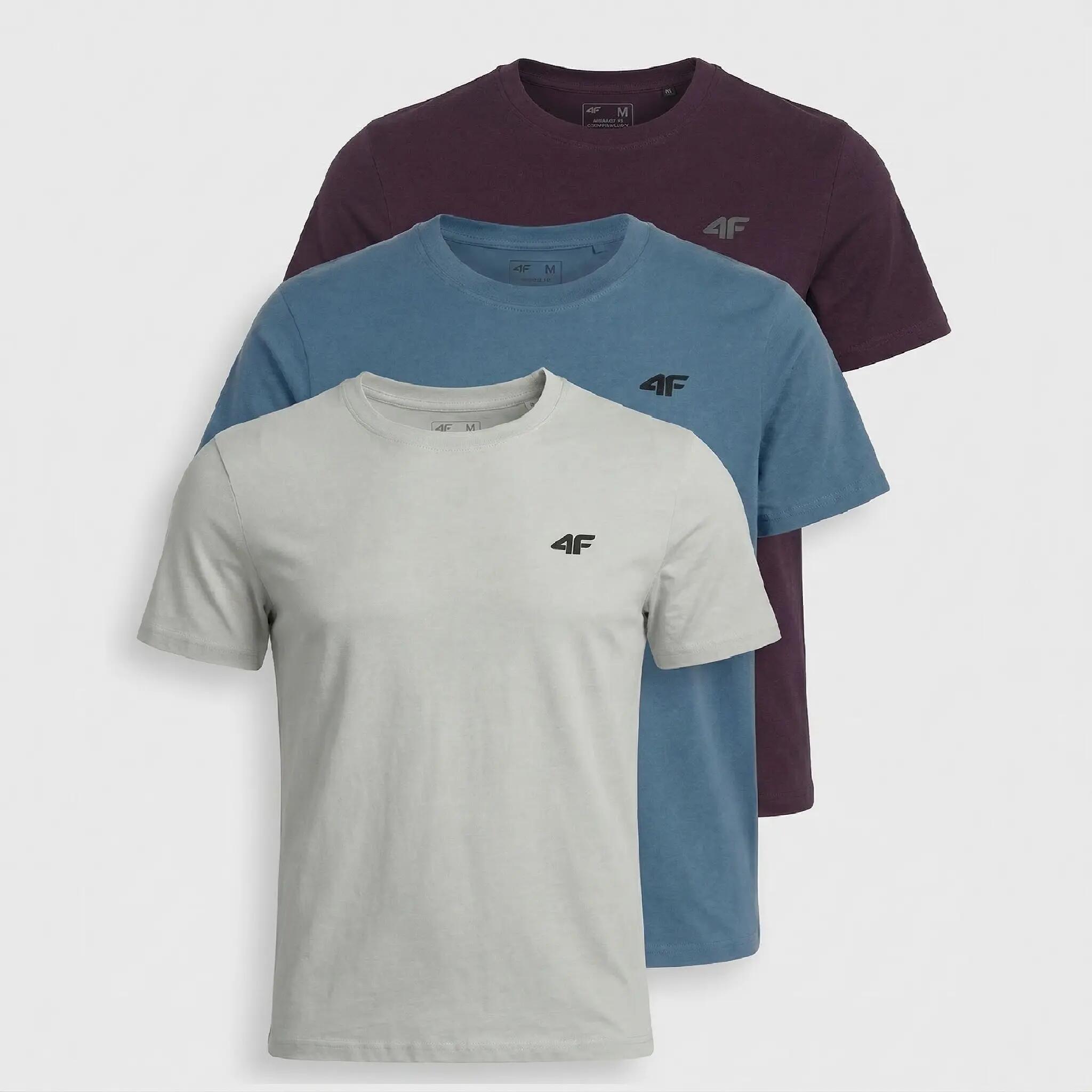 T-SHIRT MĘSKI 4F KOSZULKA LIMITOWANA KOMPLET ZESTAW 3 SZTUKI S M3948 SS26 2/9