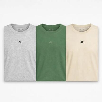 T-SHIRT MĘSKI KOSZULKA 4F ZESTAW LIMITOWANY KOMPLET 3 SZTUKI XXL M3947 SS26