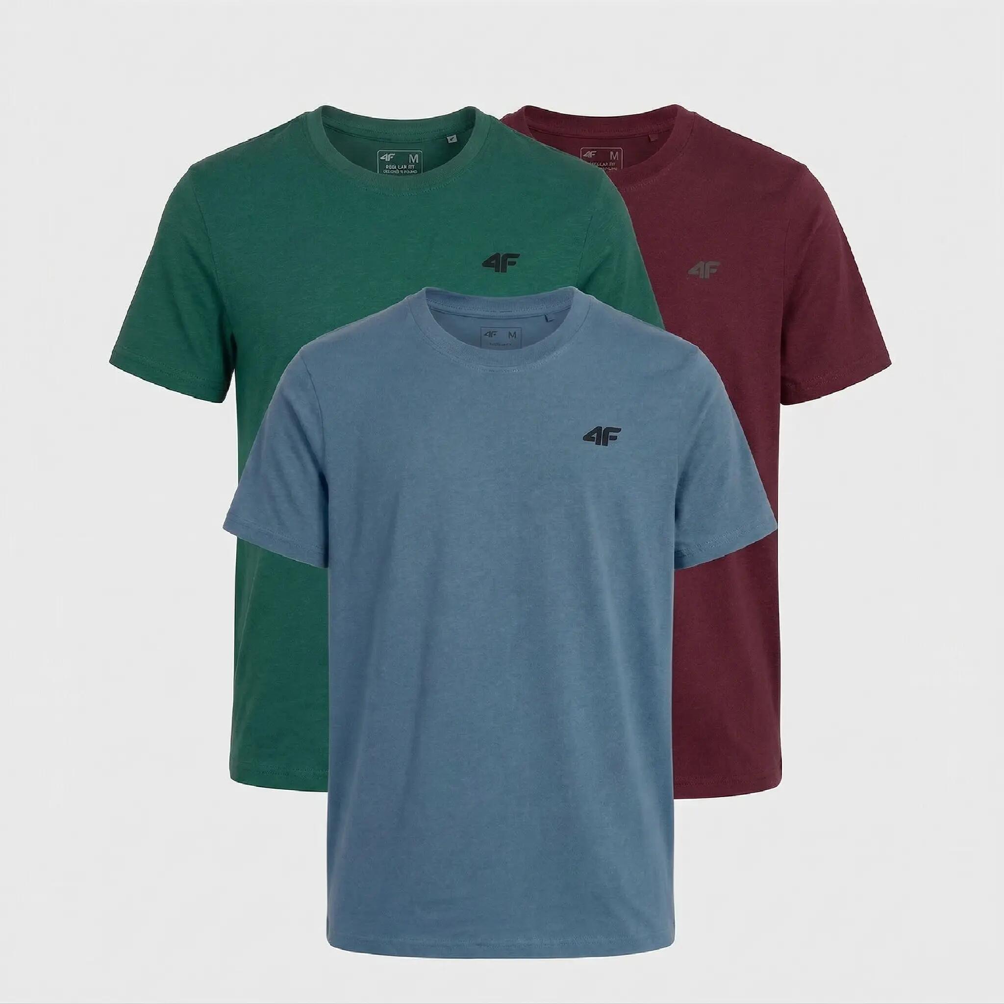 KOSZULKA MĘSKA LIMITOWANA 4F T-SHIRT KOMPLET ZESTAW 3 SZTUKI L M3948 SS26 1/8