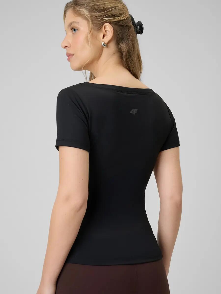 T-shirt slim gładki damski 4F 4FRSS26TTSHF3633 2/7
