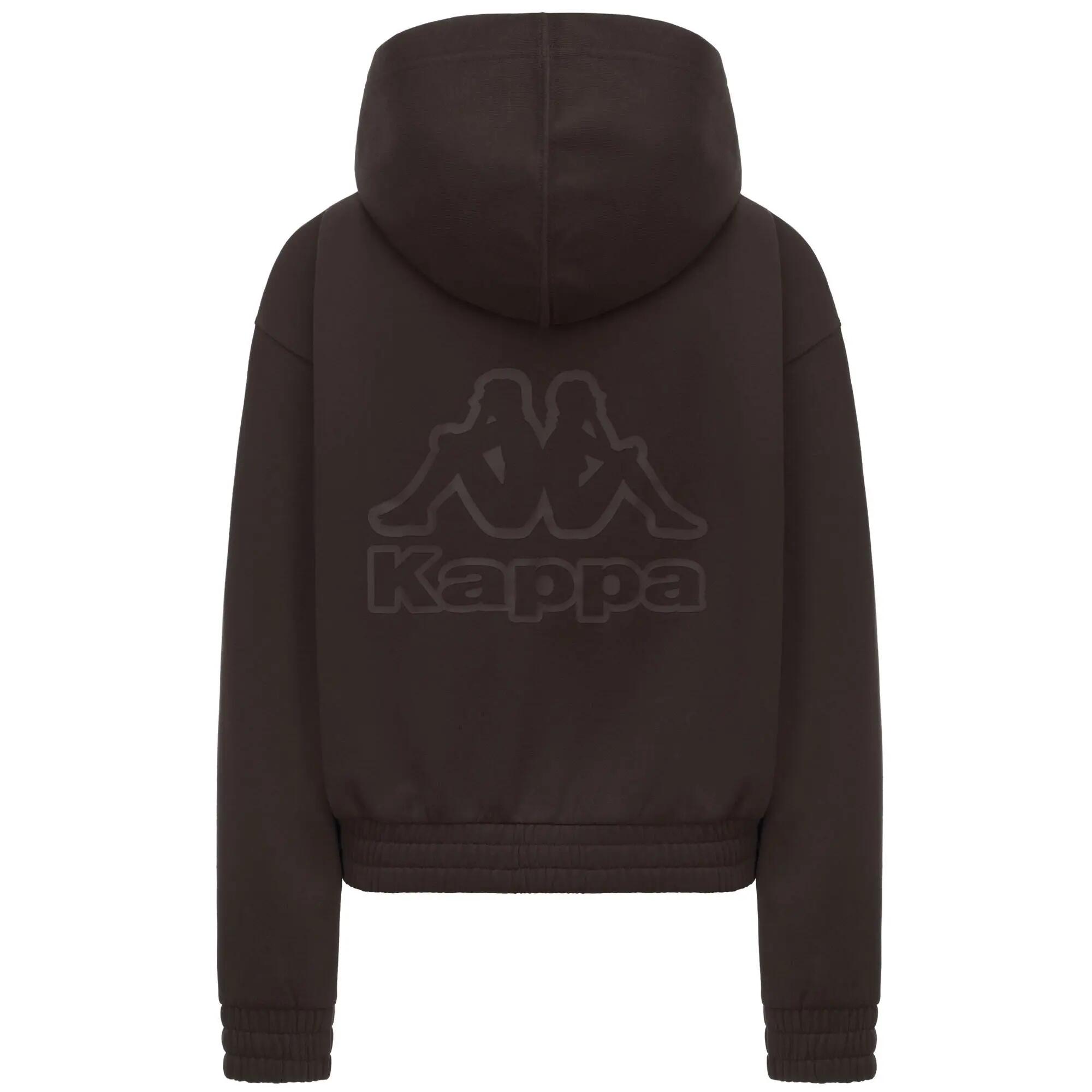Sweat-shirt à capuche zippé pour femme marron pour sportif 3/3