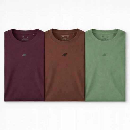 ZESTAW KOSZULEK MĘSKICH 4F T-SHIRT SPORTOWY KOMPLET 3 SZTUKI 3XL M3947 SS26