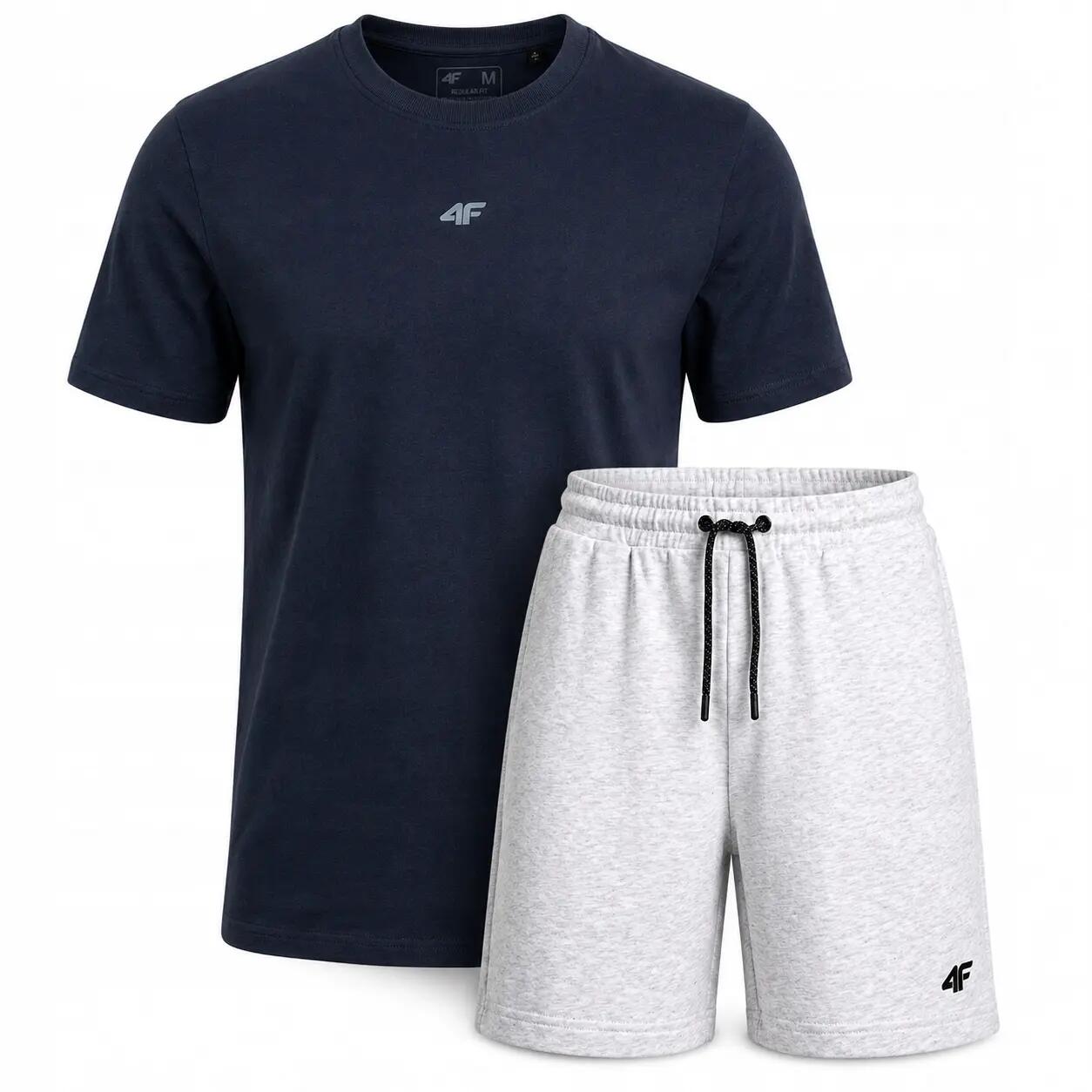 4F T-SHIRT MĘSKI + SPODENKI KOMLET ZESTAW SPORTOWY NA CO DZIEŃ XL SS26 2/8