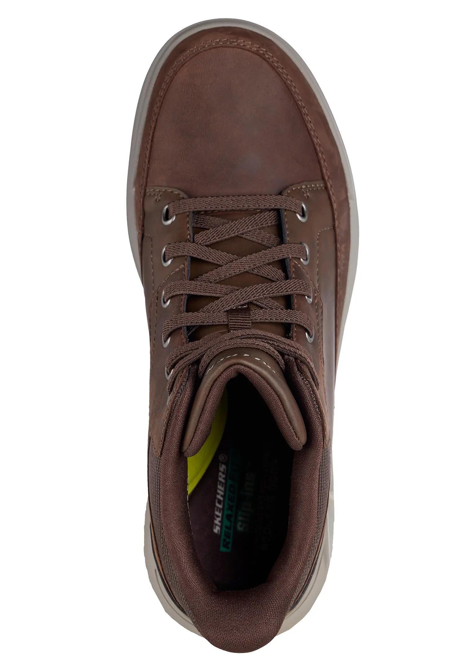 Skechers Herren Sterling Rogan Slip On Schuhe Leder Brown 4/7