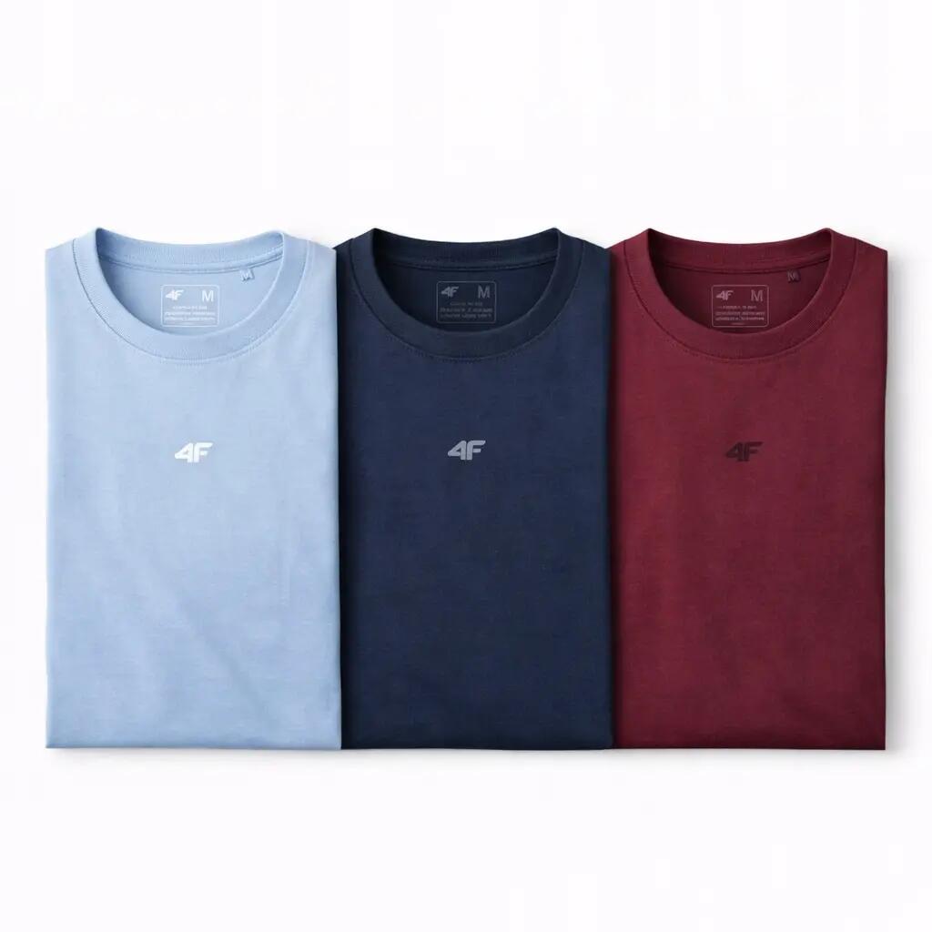 T-SHIRT MĘSKI 4F KOSZULKA LIMITOWANA KOMPLET ZESTAW 3 SZTUKI XL M3947 SS26 1/8