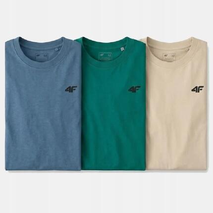 T-SHIRT MĘSKI 4F KOSZULKA LIMITOWANA KOMPLET ZESTAW 3 SZTUKI S M3948 SS26