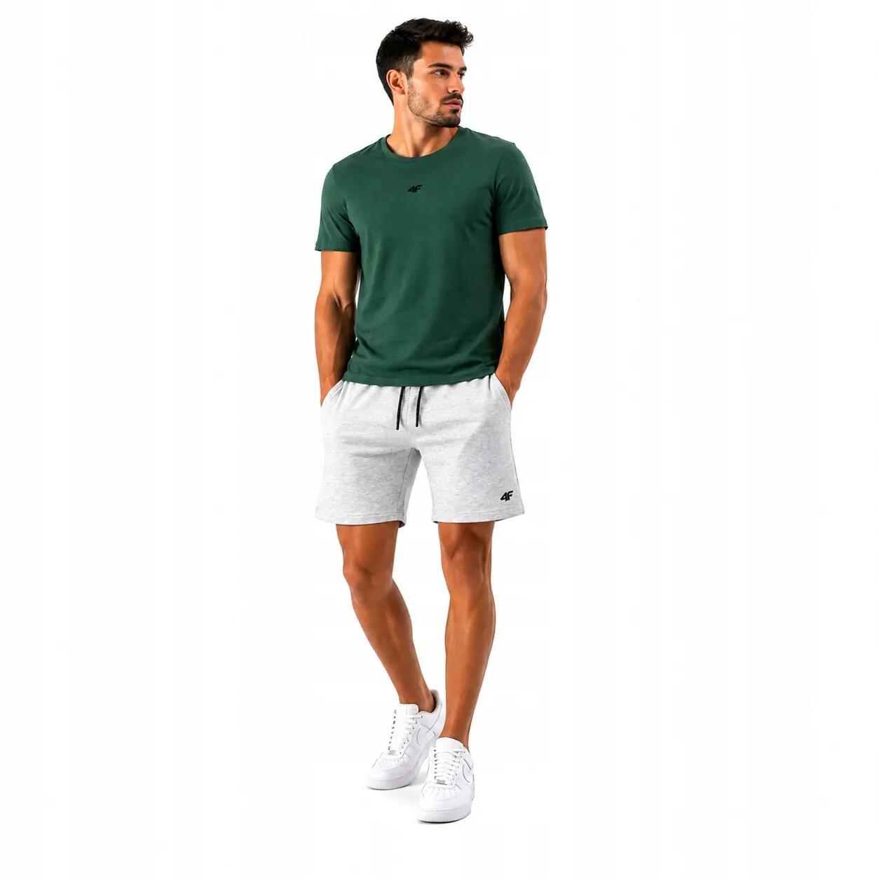 4F T-SHIRT MĘSKI + SPODENKI KOMLET ZESTAW SPORTOWY NA CO DZIEŃ XL SS26 1/8