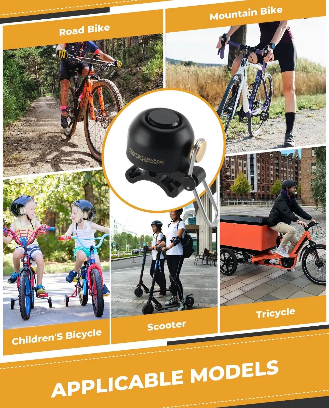 Lot de 2 sonnettes de vélo ROCKBROS étanches 100dB 7/7