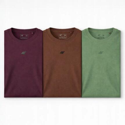 ZESTAW KOSZULEK MĘSKICH 4F T-SHIRT SPORTOWY KOMPLET 3 SZTUKI 3XL M3947 SS26