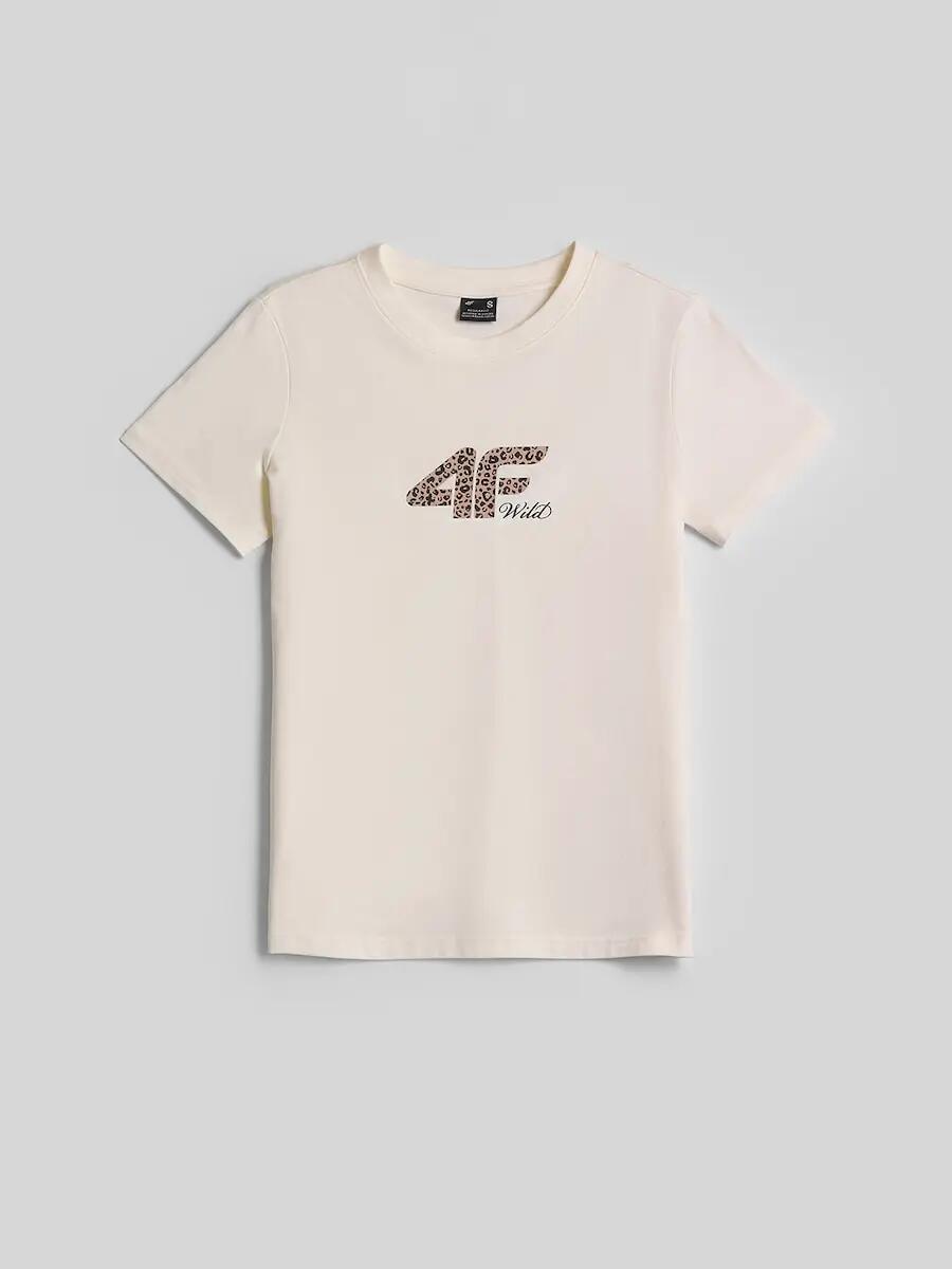 T-shirt regular z nadrukiem damski 4F 4FRSS26TTSHF4422 5/6