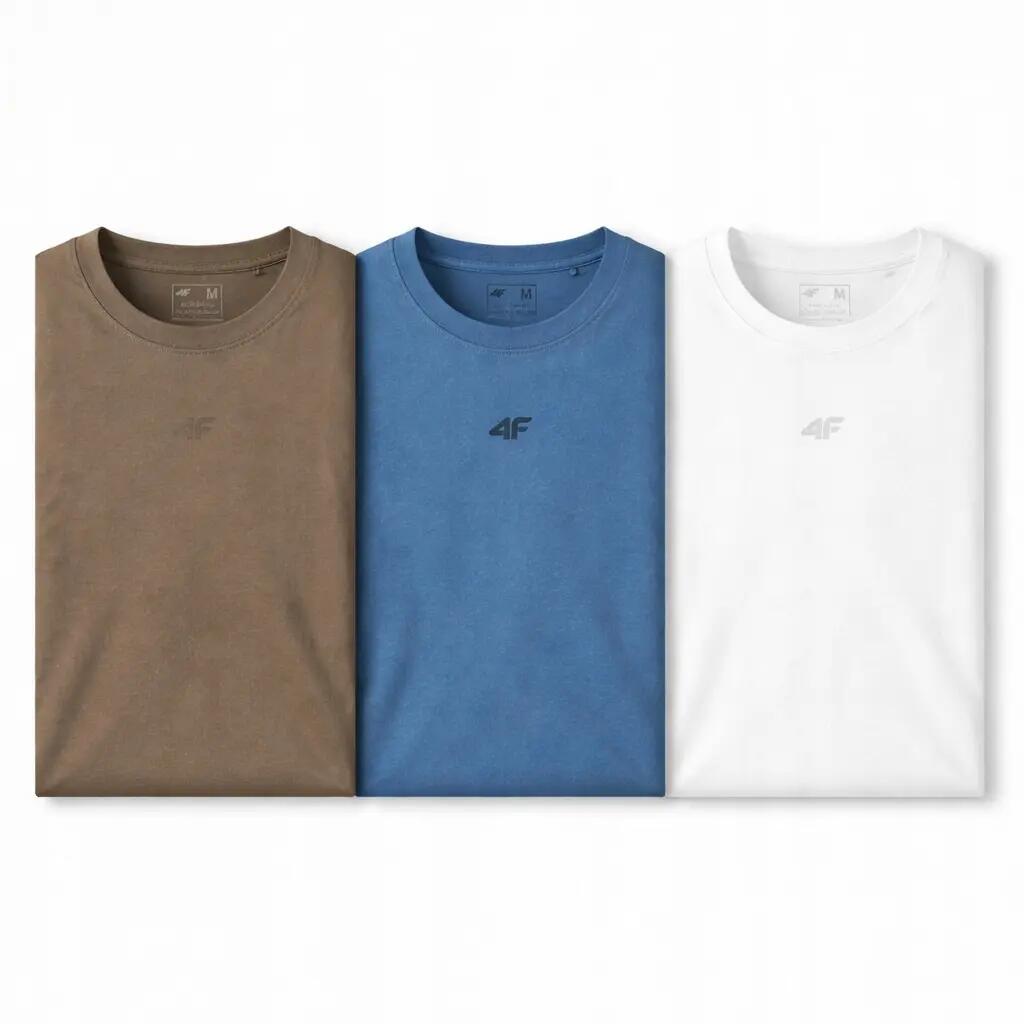 T-SHIRT MĘSKI 4F KOMPLET 3 SZTUKI KOLEKCJA LIMITOWANA 3XL M3947 SS26 1/8