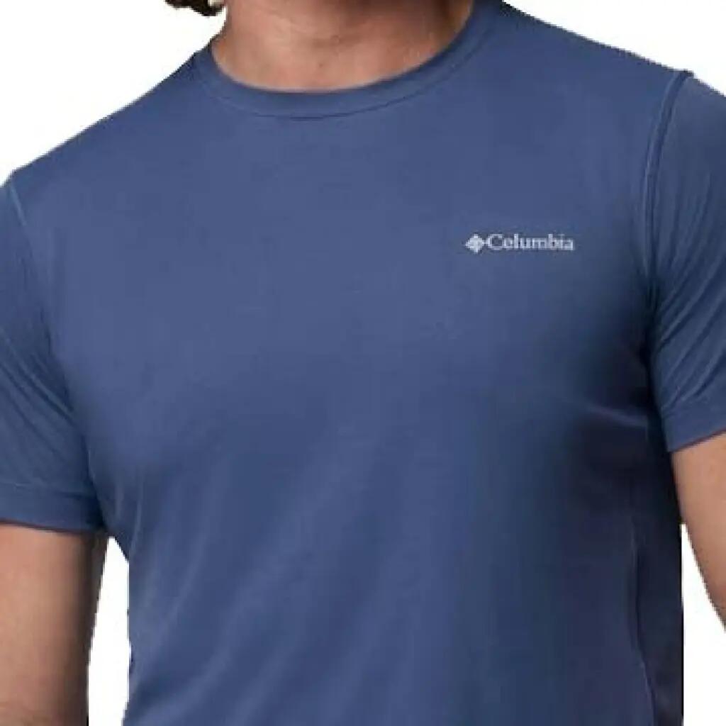 T-shirt Columbia Modèle Rules Light Ss Crew Couleur Bleu 3/5