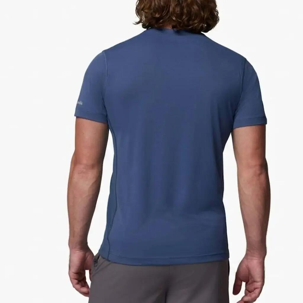 T-shirt Columbia Modèle Rules Light Ss Crew Couleur Bleu 2/5