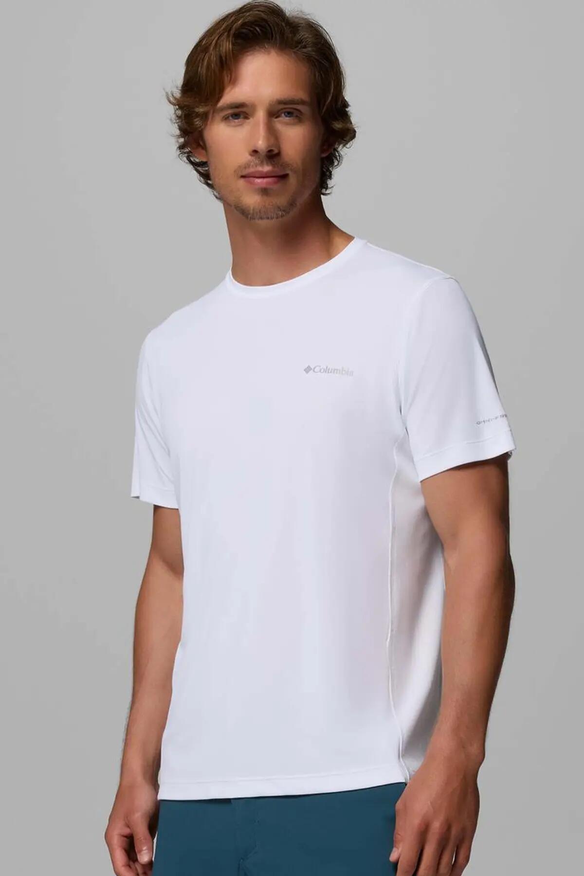 T-shirt Columbia Modèle Rules Light Ss Crew Couleur Blanc 4/5
