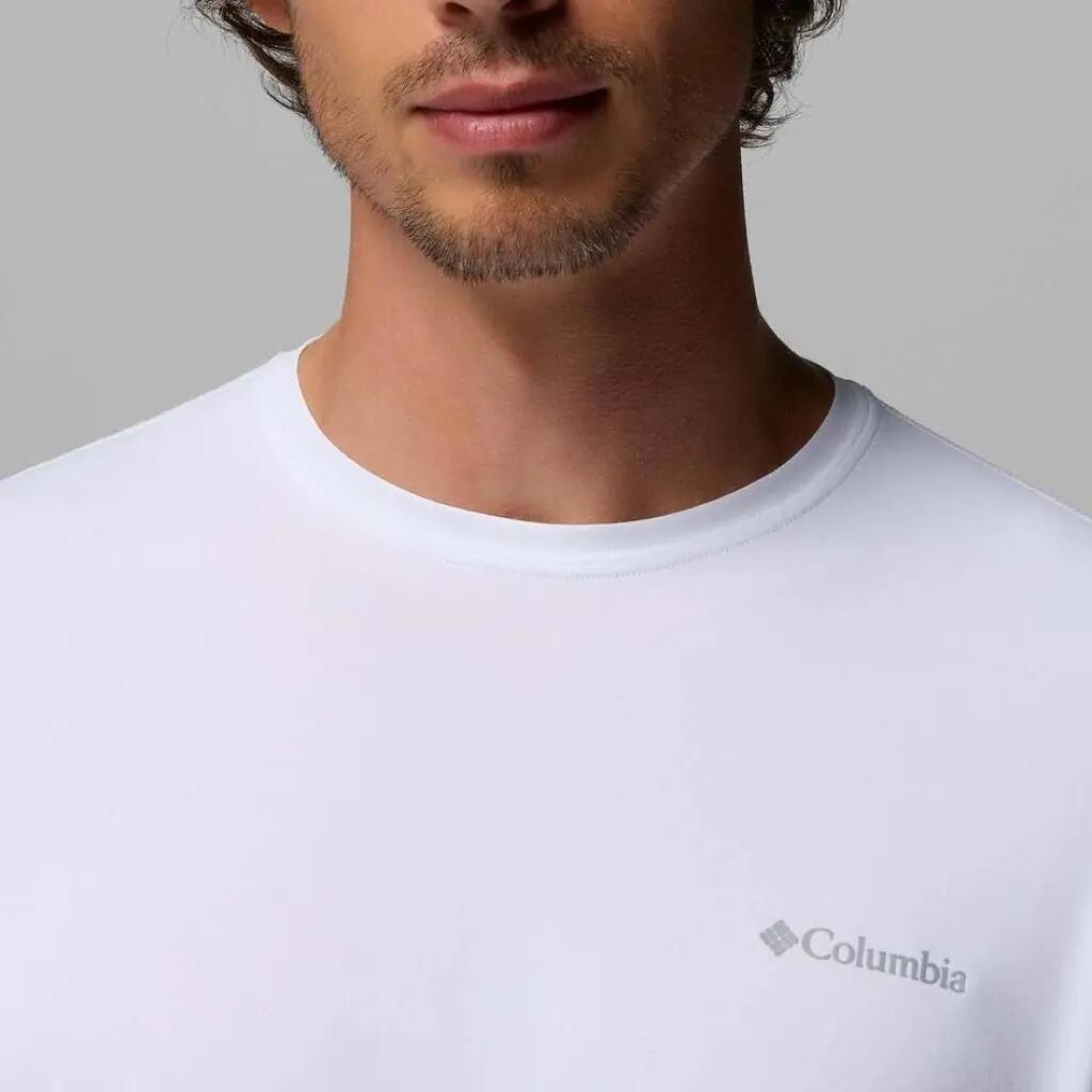 T-shirt Columbia Modèle Rules Light Ss Crew Couleur Blanc 3/5