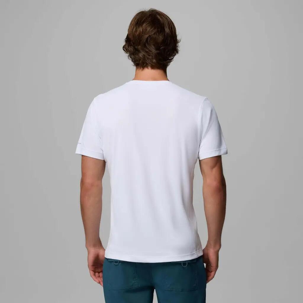 T-shirt Columbia Modèle Rules Light Ss Crew Couleur Blanc 2/5
